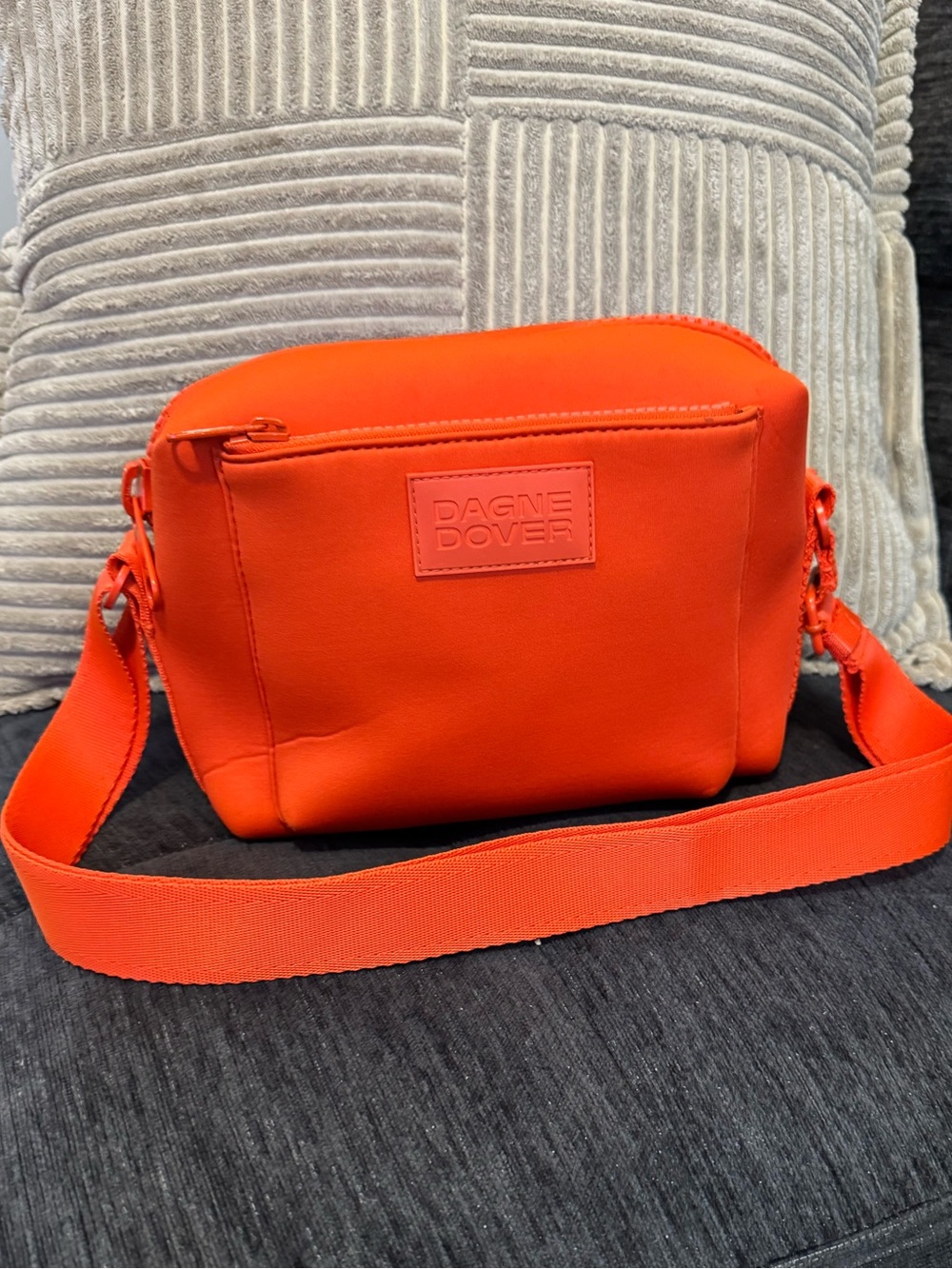 Dagne Dover Neoprene Micah Crossbody Bag - Bold Orange